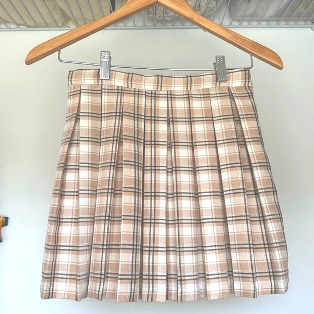 plaid pleated tennis skirt